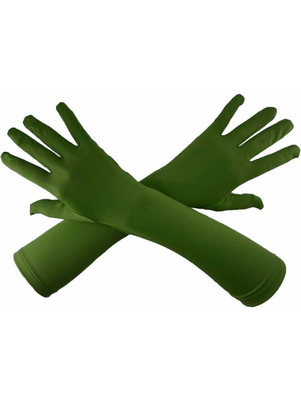 Men's And Women's Army Green 15'' Elbow Length 20 Stretchy Cosplay Costume Glove